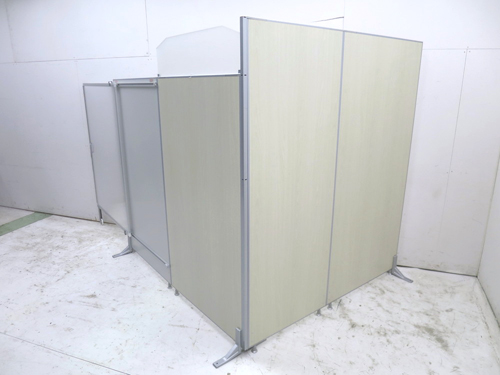 トーカイスクリーン E-placeシリーズ 4連自立パーテーション W900x3・W700xD400xH1870mm 中古品 2